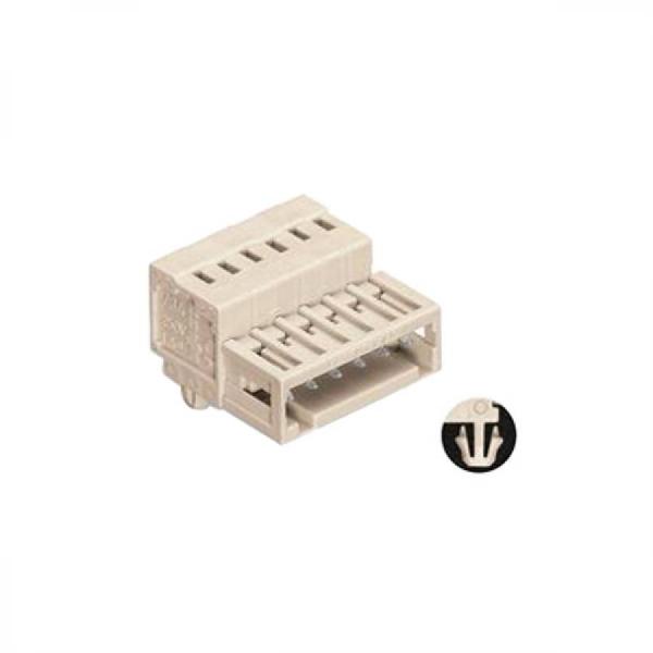 디바이스마트,커넥터/PCB > 산업/의료/방수 커넥터 > WAGO 나일론 커넥터,WAGO,스프링식 커넥터 734-306/018-000,각형 / 6선용 / 적용 핀·컨택트: 수놈(플러그) / 정격 전압: 300V / 정격 전류: 10A / 적합 전선 규격(AWG): 28~14 / 3.5mm 피치