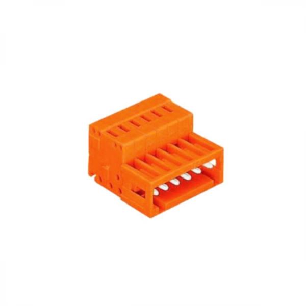 디바이스마트,커넥터/PCB > 산업/의료/방수 커넥터 > WAGO 나일론 커넥터,WAGO,스프링식 커넥터 734-335,각형 / 5선용 / 적용 핀·컨택트: 수놈(플러그) / 정격 전압: 300V / 정격 전류: 10A / 적합 전선 규격(AWG): 28~14 / 3.81mm 피치