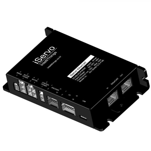 디바이스마트,기계/제어/로봇/모터 > 모터드라이버 > BLDC모터 드라이버,로버,intelliThings iServo EtherCAT,입력 전압 : Control power: DC 24V, Motor power: DC 24 ~ 48V / 연속/최대 전류 : Continuous current: 12A, Peak current: 24A / DC, BLDC, PMSM, 3-phase Stepper 모터 구동 / 온라인 기계 파라미터 모니터링
