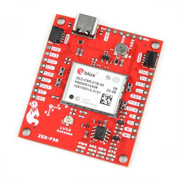 디바이스마트,MCU보드/전자키트 > 통신/네트워크 > GNSS/GPS > 정밀/고성능 GPS 모듈,SparkFun,SparkFun GPS-RTK Dead Reckoning Breakout - ZED-F9R (Qwiic) [GPS-22693],ZED-F9R / 184채널 / u-blox F9 엔진 / 속도 정확도: 0.05m/s / 방향 정확도: 0.2도 / 내장 자이로스코프, 가속도계