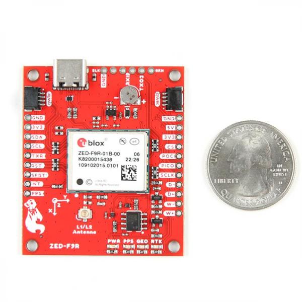 디바이스마트,MCU보드/전자키트 > 통신/네트워크 > GNSS/GPS > 정밀/고성능 GPS 모듈,SparkFun,SparkFun GPS-RTK Dead Reckoning Breakout - ZED-F9R (Qwiic) [GPS-22693],ZED-F9R / 184채널 / u-blox F9 엔진 / 속도 정확도: 0.05m/s / 방향 정확도: 0.2도 / 내장 자이로스코프, 가속도계