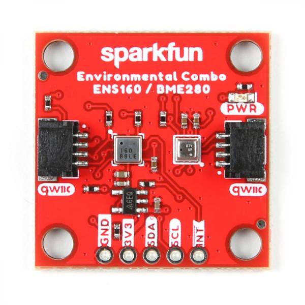 디바이스마트,MCU보드/전자키트 > 센서모듈 > IMU/AHRS(9축 이상),SparkFun,SparkFun Environmental Combo Breakout - ENS160/BME280 (Qwiic) [SEN-22858],ENS160/BME280  콤보 보드 / 기압, 습도 및 온도를 포함한 다양한 환경 데이터를 제공