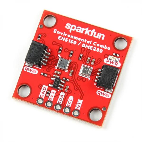 디바이스마트,MCU보드/전자키트 > 센서모듈 > IMU/AHRS(9축 이상),SparkFun,SparkFun Environmental Combo Breakout - ENS160/BME280 (Qwiic) [SEN-22858],ENS160/BME280  콤보 보드 / 기압, 습도 및 온도를 포함한 다양한 환경 데이터를 제공