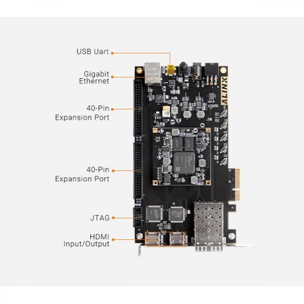 디바이스마트,MCU보드/전자키트 > 프로세서/개발보드 > FPGA,ALINX,AMD XILINX Artix-7 PCIE SFP FPGA Development Board XC7A35T [AX7A035B],FPGA Chip : XC7A35T-2FGG484I / Logic : 33280 /  / 2x 512MB DDR3, 32bit Bus, Data Rate 800Mbps / QSPI Flash : 128Mbit