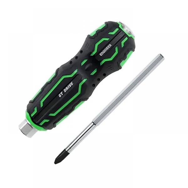 디바이스마트,수공구/전자공구/전동공구 > 작업공구 > 드라이버류 > 드라이버,ENGINEER,엔지니어 GT 드라이버 핸들 비트 세트 DZ-72,강력한 토크를 위한 인체공학적 디자인 / 13mm 육각 볼스터가 있어 렌치를 사용하여 높은 토크 출력이 가능 / 6.35mm (1/4")비트 호환 / 전장 : 220mm