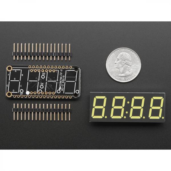 디바이스마트,LED/LCD > FND/도트매트릭스 > FND(세그먼트LED) > FND 모듈,Adafruit,Adafruit 0.56' 4-Digit 7-Segment Display w/ FeatherWing - White [ada-3109],0.56인치 4자리 7세그먼트 디스플레이 / 하얀색