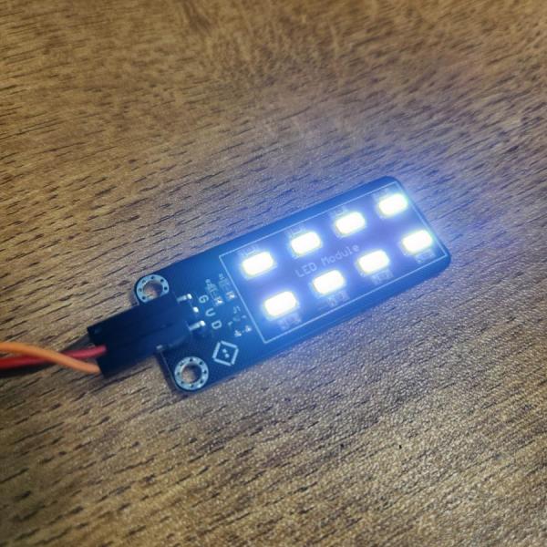 디바이스마트,MCU보드/전자키트 > 디스플레이 > LED,SMG,아두이노 8램프 흰색 LED 모듈 [KITS05],아두이노 프로그래밍에 적합한 LED 모듈 / 램프수 : 8개 / 작동 전압 : 3.3-5V / size : 54*22mm / 화이트