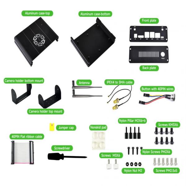 디바이스마트,MCU보드/전자키트 > 인공지능/임베디드/산업용 > 인공지능/머신러닝 > 인공지능 확장보드/액세서리,Happy House,Jetson Orin/NX 금속 케이스 풀 패키지 [CMODULE-33],젯슨 오린, 젯슨 오린 NX에 사용 가능한 금속 케이스 / 카메라 거치대, 안테나, 스위치 40PIN 케이블 등 구성