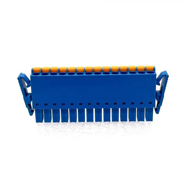 디바이스마트,커넥터/PCB > 터미널블럭 > DINKLE,DINKLE,터미널블럭 0221-2414-BL(14핀),핀간격 : 3.50 mm / 300V / 8A / 푸쉬인(Push-in) 14핀 착탈식 플러그 단자대 / 블루컬러