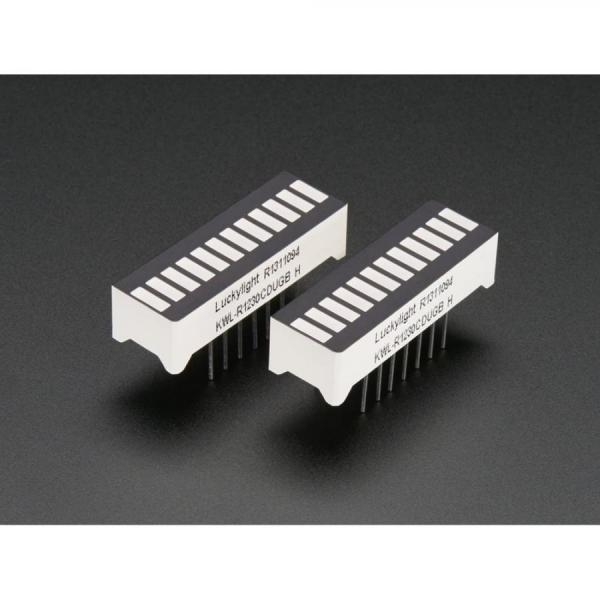 디바이스마트,LED/LCD > 일반 LED부품 > 직사각형 LED,Adafruit,Bi-Color (Red/Green) 12-LED Bargraph - Pack of 2 [ada-1719],12 LED / 빨간색/녹색 / 2개 팩