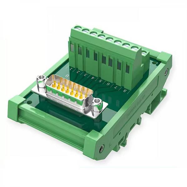 디바이스마트,커넥터/PCB > D-SUB 커넥터 > 조합형,SMG,DB15 D-sub 터미널 블록 어댑터 보드15핀 male(수) [THC-DB003],DSUB 직렬 터미널 보드 / 15P(M) / DIN 레일형 / 금도금 커넥터 / 30~12AWG 2.5mm
