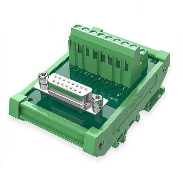 디바이스마트,커넥터/PCB > D-SUB 커넥터 > 조합형,SMG,DB15 D-sub 터미널 블록 어댑터 보드 15핀 female(암) [THC-DB004],DSUB 직렬 터미널 보드 / 15P(F) / DIN 레일형 / 금도금 커넥터 / 30~12AWG 2.5mm