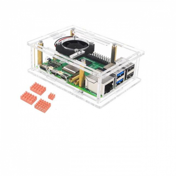 디바이스마트,오픈소스/코딩교육 > 라즈베리파이 > 라즈베리파이 케이스,Happy House,라즈베리파이5 전용 아크릴 케이스 방열판 풀 패키지 [NEW-7],라즈베리파이5 아크릴 케이스 풀 패키지 / 구성품 : 아크릴 케이스, 쿨러, 구리 방열판, 볼트 너트