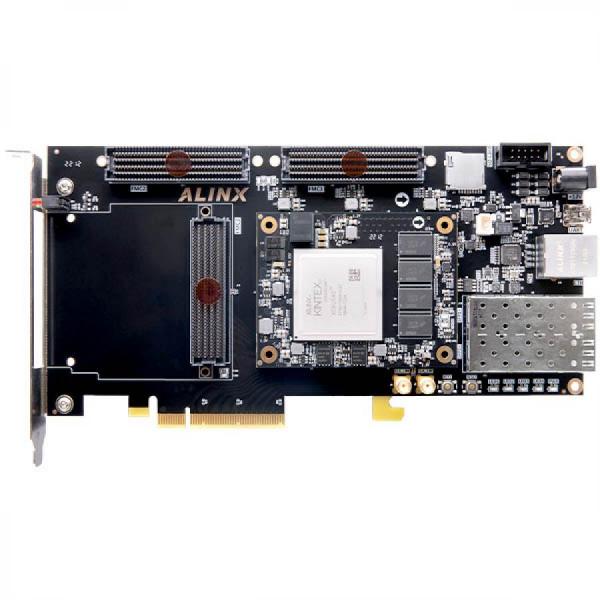 디바이스마트,MCU보드/전자키트 > 프로세서/개발보드 > FPGA,ALINX,AMD Xilinx Kintex UltraScale FPGA Development EVB & Kit FMC HPC PCIE XCKU060 [AXKU062],Kintex™ UltraScale™ XCKU060-2FFVA1156I, 4GB DDR4 / QSPI FLASH / 120핀. 80핀 , JTAG / SMA / SFP + Optical / 기가비트 이더넷