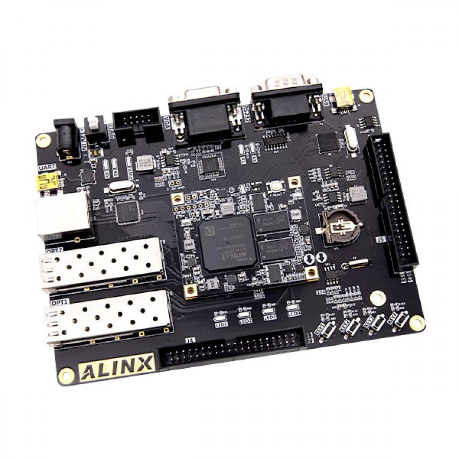 AMD XILINX Artix-7 SFP FPGA Development Board XC7A100T [AX7102]