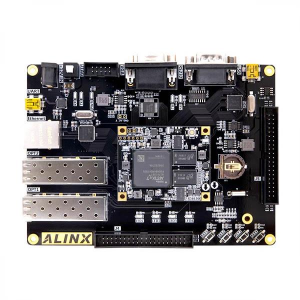 디바이스마트,MCU보드/전자키트 > 프로세서/개발보드 > FPGA,ALINX,AMD XILINX Artix-7 SFP FPGA Development Board XC7A100T [AX7102],Artix™ 7 XC7A100T-2FGG484I, 1GB DDR3 / JTAG / QSPI FLASH / 200Mhz crystal oscillator / 40 pin espansion / led / vga / usb 2.0, RS232 , 기가비트,SFP FIber