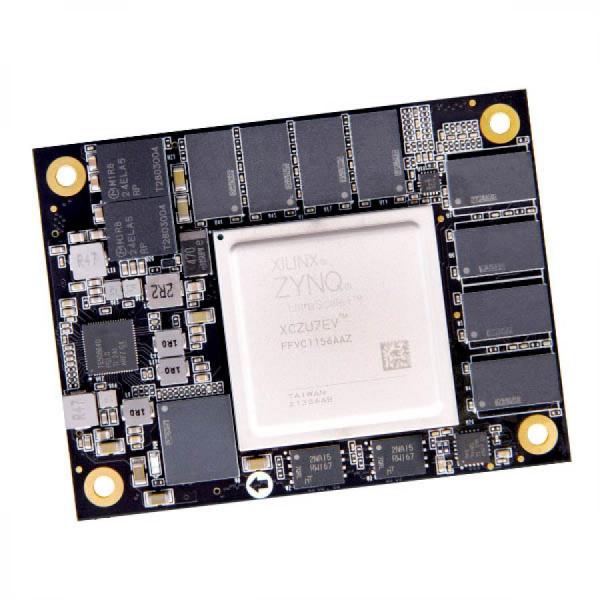 디바이스마트,MCU보드/전자키트 > 프로세서/개발보드 > FPGA,ALINX,AMD Xilinx Zynq UltraScale+ MPSoC SOM FPGA Core Board AI XCZU7EV [ACU7EVC],XCZU7EV-2FFVC1156I, QSPI, EMMC FLASH / 4x ARM Cortex™-A53, 1.333GHz; Cortex™-R5 x2, 533MHz / -40°c~85°c / GPU : Mali-400 MP2, 677MHz