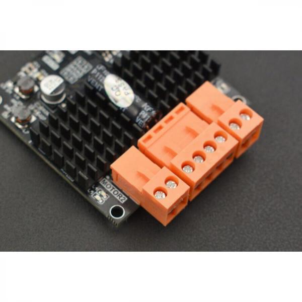 디바이스마트,MCU보드/전자키트 > 버튼/스위치/제어/RTC > 모터/모터컨트롤,DFROBOT,Dual-Channel DC Motor Driver-12A [DFR0601],12A 7~24V 듀얼채널 DC모터 드라이버 / 2채널