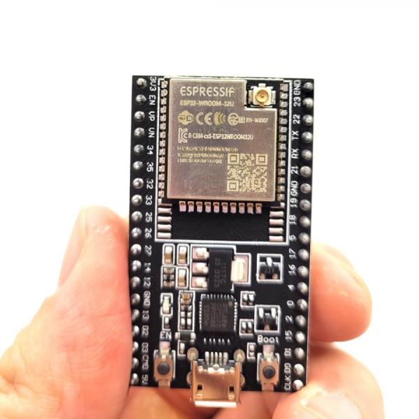 디바이스마트,오픈소스/코딩교육 > 파이썬/IoT 개발 보드 > ESP32,Happy House,ESP32 DevKitC WROOM-32U V4 CP2102 개발보드 [CMODULE-41],WROOM-32U CP2102 / V4 최신 버전 / 마이크로 5핀 / 전압 : 5V / 와이파이 블루투스 콤보 개발보드 / 초저전력