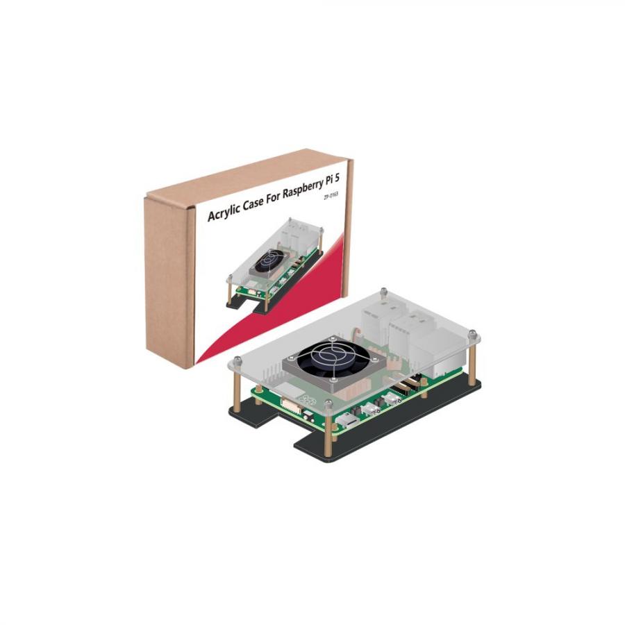 라즈베리파이5 아크릴 쿨링팬 히트싱크 케이스 [ZP-0163]