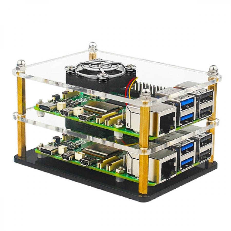 라즈베리파이5 스택형 아크릴 케이스 2층 [NEW-25]