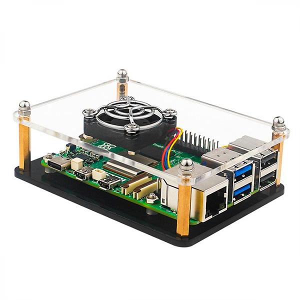 디바이스마트,오픈소스/코딩교육 > 라즈베리파이 > 라즈베리파이 케이스,Happy House,라즈베리파이5 스택형 아크릴 케이스 4층 [NEW-27],라즈베리파이5 전용 스택형 아크릴 케이스 / 4층 / 클러스터 / 97x73x28(mm) / 쿨러 4개 포함 / 직접 조립을 해야하는 상품입니다.