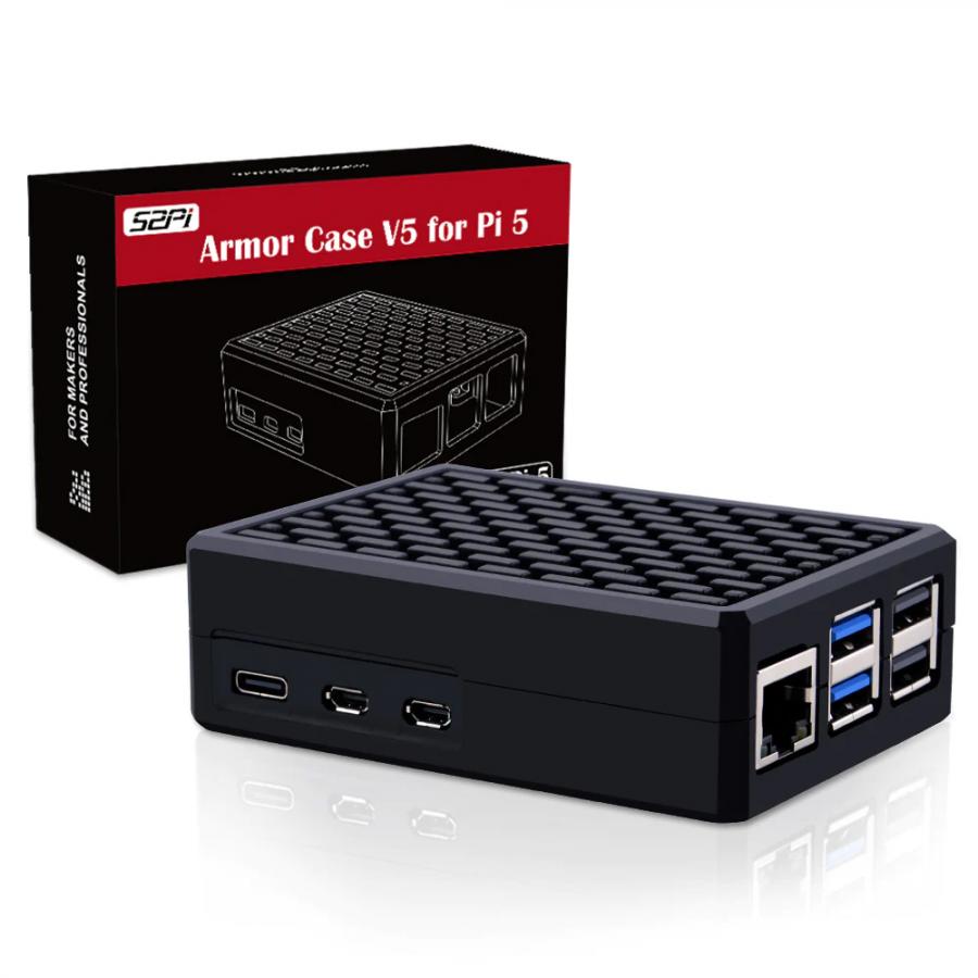 라즈베리파이5 알루미늄 Passive 냉각 케이스 Armor Case V5 [C-0047]