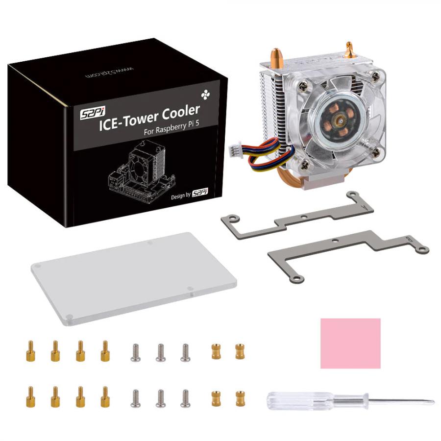 라즈베리파이5 RGB LED 쿨링팬 아이스타워 [ZP-0180]