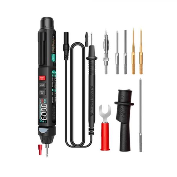 디바이스마트,계측기/측정공구 > 전기/전자 계측기 > 휴대형멀티미터,ANENG,휴대용 펜 디지털 멀티미터 VA 풀패키지 [A3008P],A3008 / 휴대용 펜 디지털 멀티미터 / 6000 카운트 / NCV 감지 / AC/DC 전압, 커패시터, 다이오드 측정, 퓨즈 등 측정 가능 / 풀 패키지