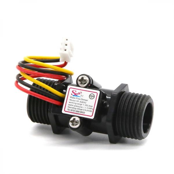 디바이스마트,센서 > 유량센서 > 유량센서,Fszjjn,G1/2 액체 유량계 S201C 검정 [TSC-WFS03],YF-201C / 소재 : PC / 출력신호 : NPN 펄스 / 작동 전압 : 3~24V / 최대 작동 전류 