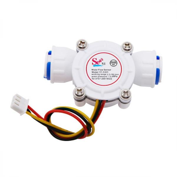 디바이스마트,센서 > 유량센서 > 유량센서,Fszjjn,G3/8 PE 유량계 S301 [TSC-WFS06],YF-S301 / 소재 : POM / 3/8 PE / 출력신호 : NPN 펄스 / 작동 전압 : 3.5~24VDC / 최대 작동 전류 