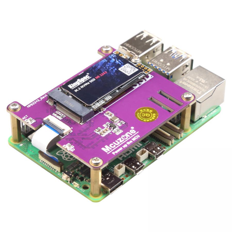라즈베리파이 5 호환 PCIE M.2 SSD 2242 확장 보드 [TSC-RP504]