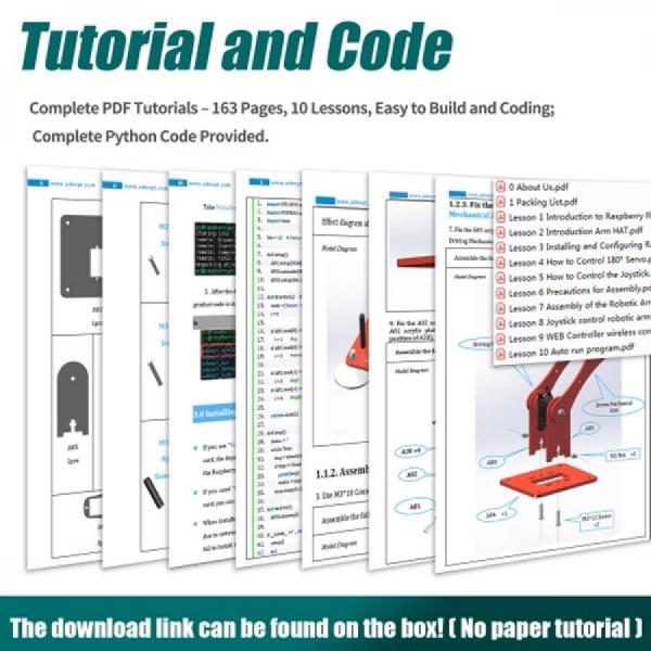 디바이스마트,오픈소스/코딩교육 > 코딩교육 키트/로봇 > Adeept,Adeept,라즈베리파이용 5축 로봇암 DIY STEM 교육용 키트 오렌지 [ADR029-Orange],Raspberry Pi 4 B 3 B+ B A+용 Adeept 5-DOF 로봇 암 키트, 프로그래밍 가능 DIY 코딩 STEM 교육용 5축 로봇 암(Python 코드 및 튜토리얼 포함) / 오렌지색
