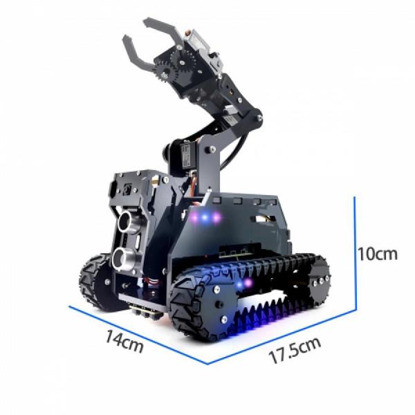 디바이스마트,오픈소스/코딩교육 > 코딩교육 키트/로봇 > Adeept,Adeept,RaspTank WiFi 무선 4축 로봇암 스마트카 키트 [ADR013],Raspberry Pi 4/3 모델 B+/B, 4-DOF 로봇 팔이 있는 탱크 추적 로봇, OpenCV 대상 추적용 Adeept RaspTank WiFi 무선 스마트 로봇 차량용 키트
