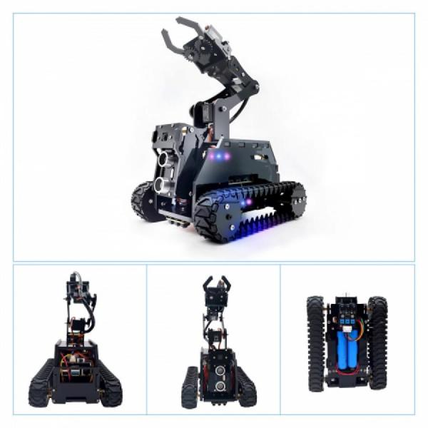 디바이스마트,오픈소스/코딩교육 > 코딩교육 키트/로봇 > Adeept,Adeept,RaspTank WiFi 무선 4축 로봇암 스마트카 키트 [ADR013],Raspberry Pi 4/3 모델 B+/B, 4-DOF 로봇 팔이 있는 탱크 추적 로봇, OpenCV 대상 추적용 Adeept RaspTank WiFi 무선 스마트 로봇 차량용 키트