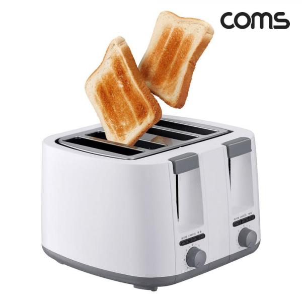 디바이스마트,컴퓨터/모바일/가전 > 가전/생활용품 > 주방가전 > 토스터/제빵기/반죽기,Coms,4구 롱 토스터 [FT532],와이드슬롯 4개씩 토스팅 토스터기 토스트기 토스트 굽기조절 재가열 모드기능 1300~1500W