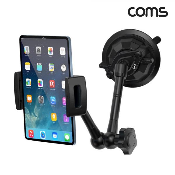 디바이스마트,컴퓨터/모바일/가전 > 게임/취미/캠핑용품 > 차량용 소모품,Coms,Coms 차량용 태블릿 진공 흡착 거치대 [JA310],스마트폰부터 15형 모니터까지 앞유리 대시보드 선루프 120~245mm