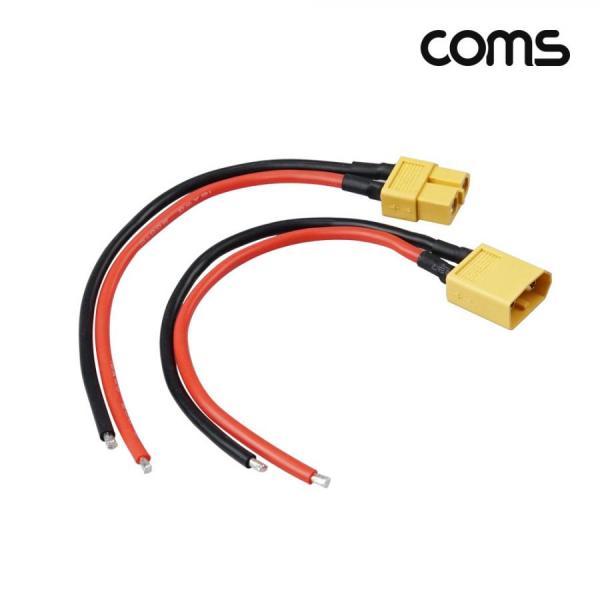 디바이스마트,LED/LCD > LED 악세사리 > 전기배선용품,Coms,Coms DC 전원 케이블 제작용 점퍼선 2선 Red Black 30cm XT60 [BD973],2선 Red Black 30cm XT60