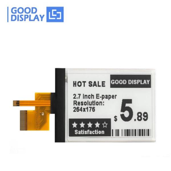 디바이스마트,MCU보드/전자키트 > 디스플레이 > E-paper,Goodisplay,2.7인치 프론트 라이트 E-paper 디스플레이 GDEY027T91-FL02,GDEY027T91-FL02 / EK79652 / 2.7인치 / 사이즈 : 70.42x45.8x2.05mm / 해상도 : 264x176 / 그레이스케일 : 4 / 흑백 / 전압 : 3.3V