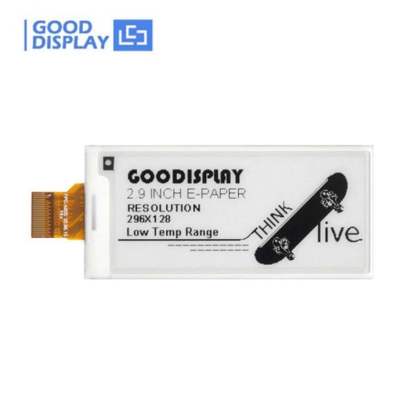 디바이스마트,MCU보드/전자키트 > 디스플레이 > E-paper,Goodisplay,2.9인치 296x128 저온 E-paper 디스플레이 GDEY029D57LT,GDEY029D57LT / 2.9인치 / 해상도 : 296x128 / SPI / 흑백 / 저온작동