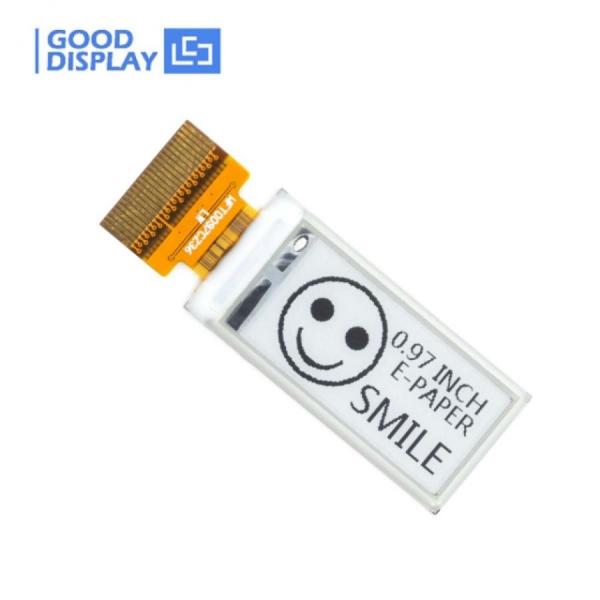 디바이스마트,MCU보드/전자키트 > 디스플레이 > E-paper,Goodisplay,0.97인치 184x88 SPI E-paper 디스플레이 GDEW0097T50,GDEW0097T50 / 0.97인치 / 흑백 / SSD1680 / 해상도 : 184x88 / SPI / 리프레시 타임 : 4s