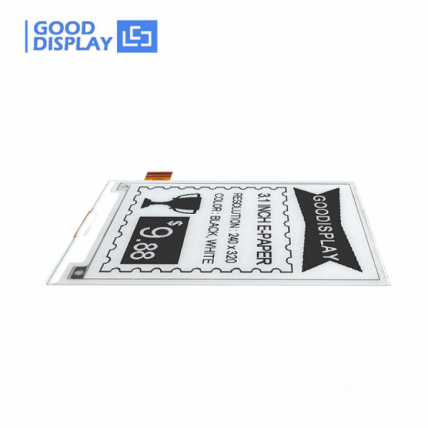 디바이스마트,MCU보드/전자키트 > 디스플레이 > E-paper,Goodisplay,3.1인치 320x240 흑백 E-paper 디스플레이 GDEQ031T10,GDEQ031T10 / 3.1인치 / 흑백 / UC8253 / 해상도 : 320x240 / SPI / 리프레시 타임 : 11s / 그레이스케일 : 4