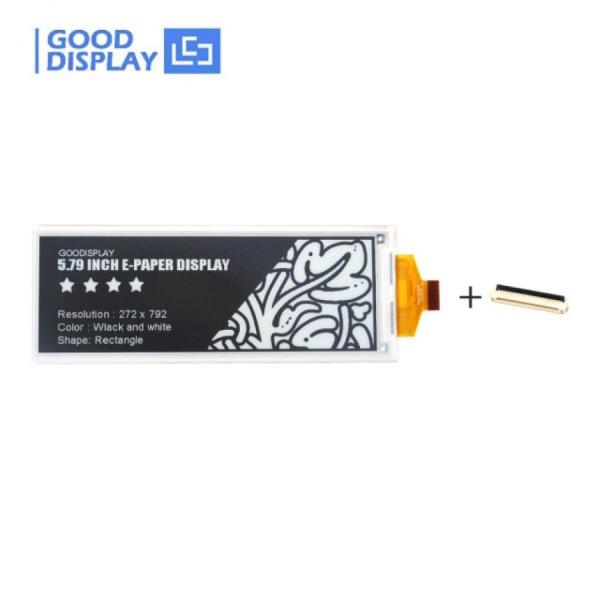디바이스마트,MCU보드/전자키트 > 디스플레이 > E-paper,Goodisplay,5.79인치 272x792 E-paper 디스플레이 GDEY0579T93,GDEY0579T93  / 5.79인치 / 흑백 / SSD1683 / 해상도 : 792x272 / SPI / 리프레시 타임 : 3s