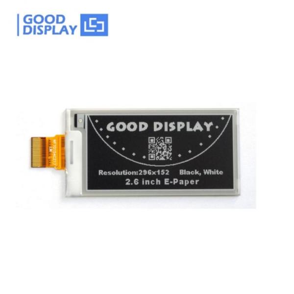 디바이스마트,MCU보드/전자키트 > 디스플레이 > E-paper,Goodisplay,2.6인치 흑백 4스케일 E-paper 디스플레이 GDEW026T0D,GDEW026T0D / 2.6인치 / 흑백 / 그레이스케일 : 4 / 해상도 : 296x152 / SPI / 리프레시 타임 : 3s
