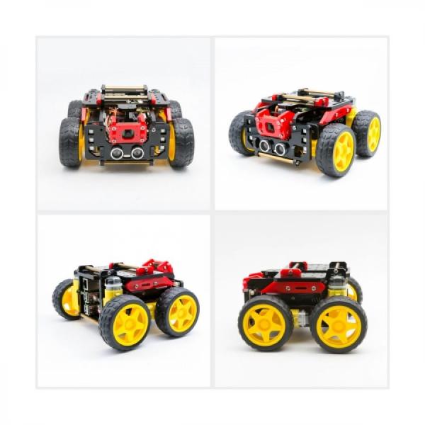 디바이스마트,오픈소스/코딩교육 > 코딩교육 키트/로봇 > Adeept,Adeept,라즈베리파이 4WD DIY 스마트 자동차 키트 [ADR014],Raspberry Pi 4/3 모델 B+/B/2B, 어린이 및 성인용 DIY 로봇 키트, OpenCV 대상 추적용 Adeept AWR 4WD WiFi 스마트 로봇 차량용 키트