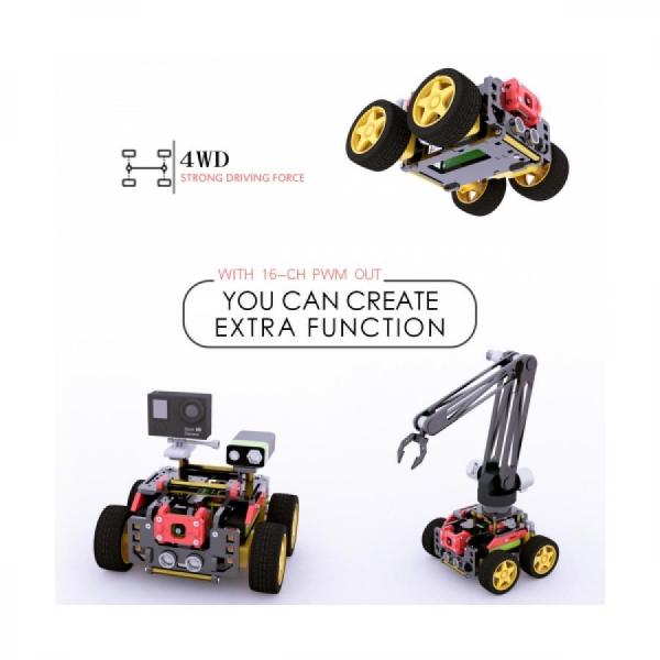 디바이스마트,오픈소스/코딩교육 > 코딩교육 키트/로봇 > Adeept,Adeept,라즈베리파이 4WD DIY 스마트 자동차 키트 [ADR014],Raspberry Pi 4/3 모델 B+/B/2B, 어린이 및 성인용 DIY 로봇 키트, OpenCV 대상 추적용 Adeept AWR 4WD WiFi 스마트 로봇 차량용 키트