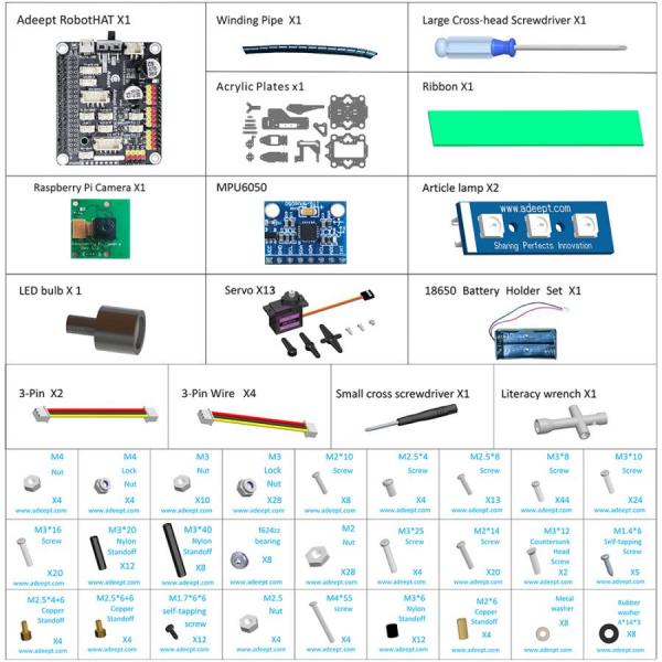 디바이스마트,오픈소스/코딩교육 > 코딩교육 키트/로봇 > Adeept,Adeept,라즈베리파이 STEM 크롤링 거미 로봇 키트 [ADR016],Raspberry Pi 4/3 모델 B+/B/2B, STEM 크롤링 로봇, OpenCV 추적, 자체 안정화용 Adeept DarkPaw Bionic Quadruped 거미 로봇 키트