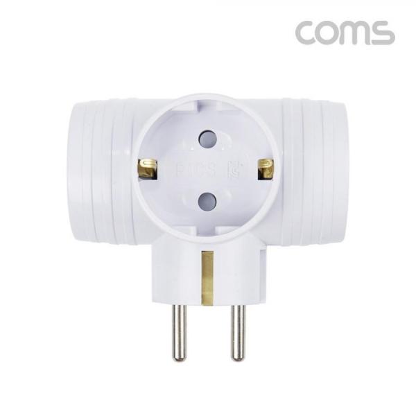 디바이스마트,컴퓨터/모바일/가전 > 가구/사무용품/공구 > 멀티탭/전기용품 > 멀티탭,Coms,멀티탭 3구 접지 콘센트 16A 250V~ 대한 T자형 [P2047],16A 250V~ 대한 T자형