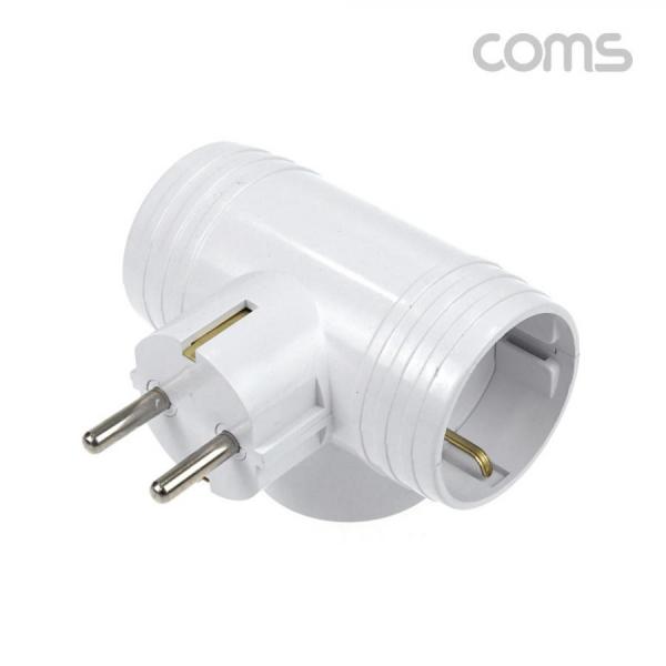 디바이스마트,컴퓨터/모바일/가전 > 가구/사무용품/공구 > 멀티탭/전기용품 > 멀티탭,Coms,멀티탭 3구 접지 콘센트 16A 250V~ 대한 T자형 [P2047],16A 250V~ 대한 T자형