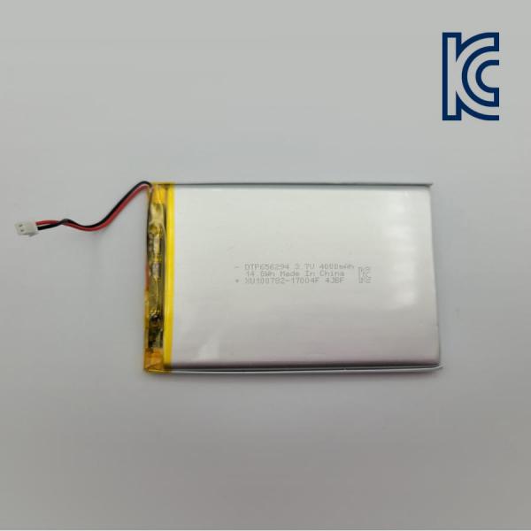 디바이스마트,전원/파워/배터리 > 배터리/배터리홀더 > 배터리팩 Pack > 리튬폴리머 Li-Po,Mini Battery,3.7V 4000mAh KC인증 리튬폴리머 배터리 [DTP656294],두께*세로*가로(mm) : 6.5 x 62 x 94 / 전압 : 3.7V / 용량 : 4000mAh / 커넥터 : Molex 51021-0200 2pin 1.25mm pitch / 커넥터 길이 : 약 500mm / 커넥터 주문 제작은 100개 이상 부터 가능합니다. 게시판에 수량 문의주시면 감사하겠습니다.